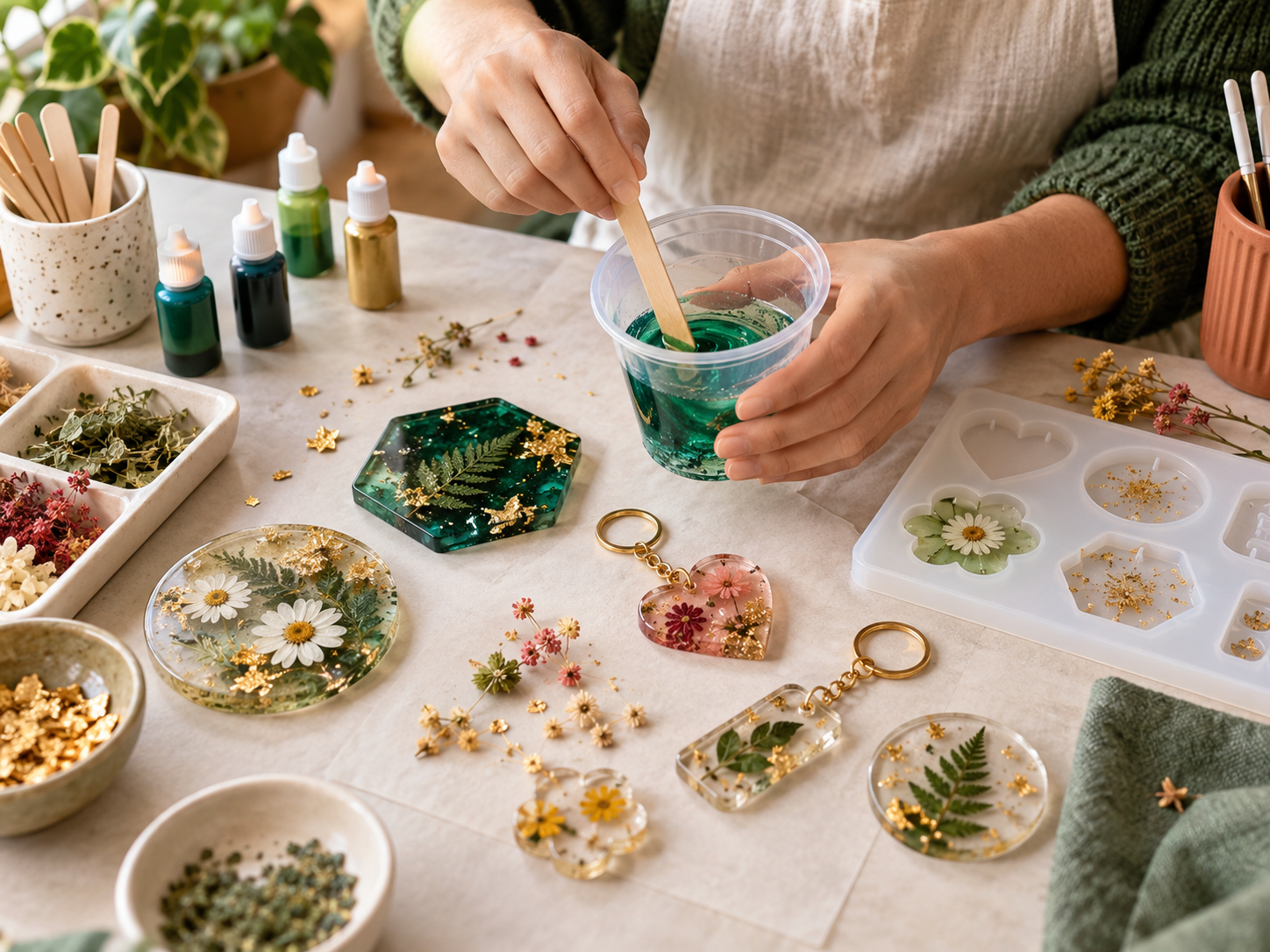 Kreatives Arbeiten mit Epoxidharz als Hobby